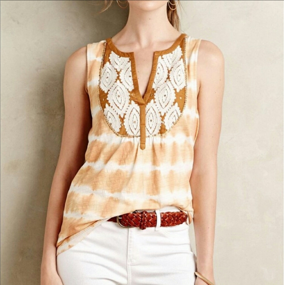 Anthropologie floreat tie dye tank size XS